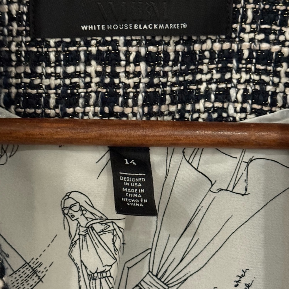 WHBM Black and White Tweed Jacket - Picture 3 of 5